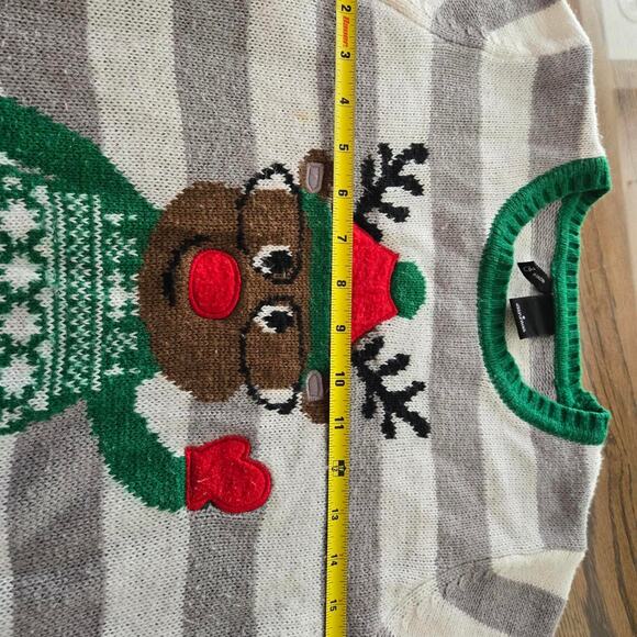 New direction womens Ugly christmas sweater size small Reindeer Holiday - Picture 7 of 7